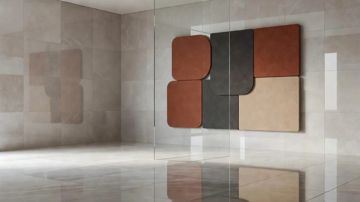 Room with hard surfaces that echoes before acoustic treatment