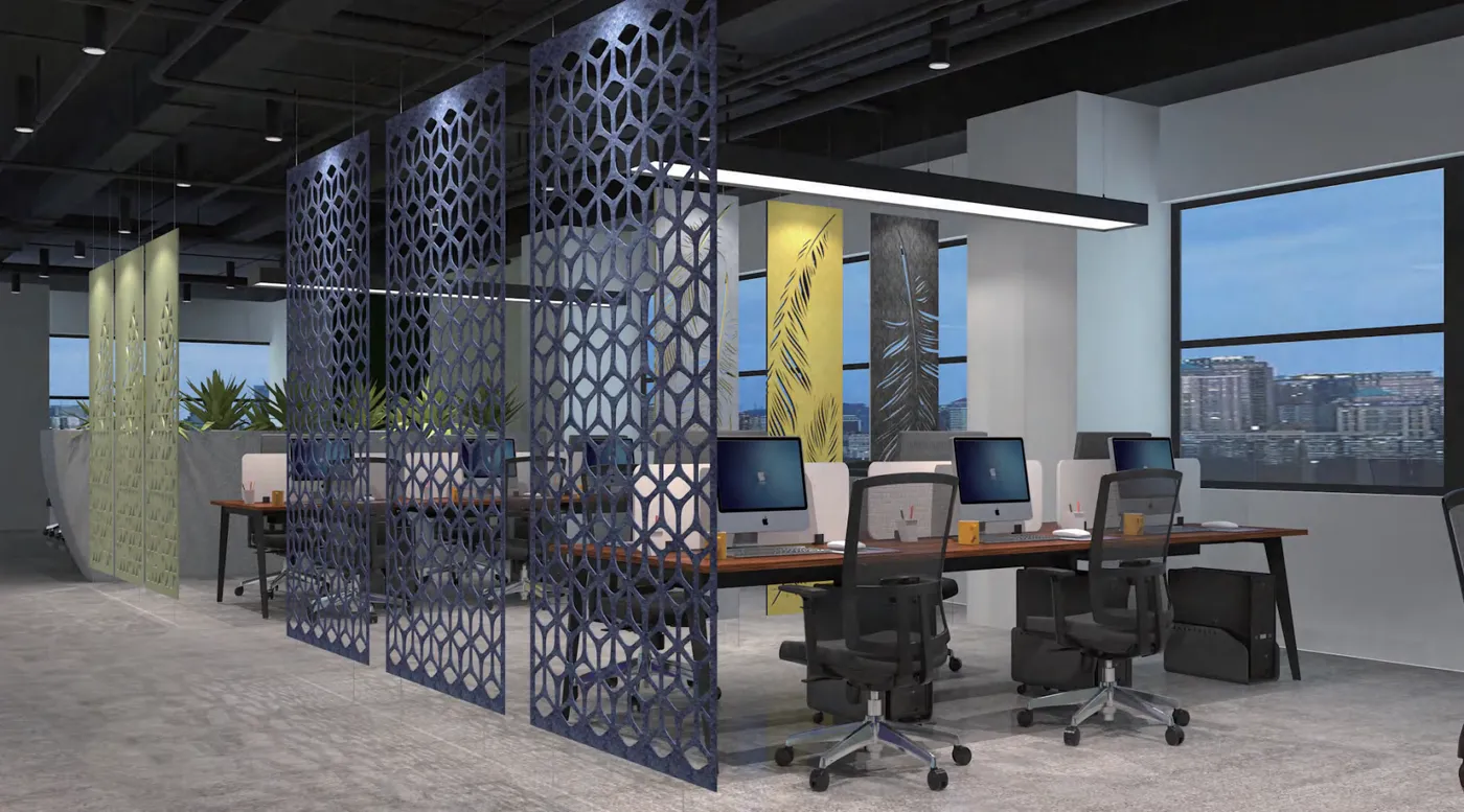 Hanging screens, view 2